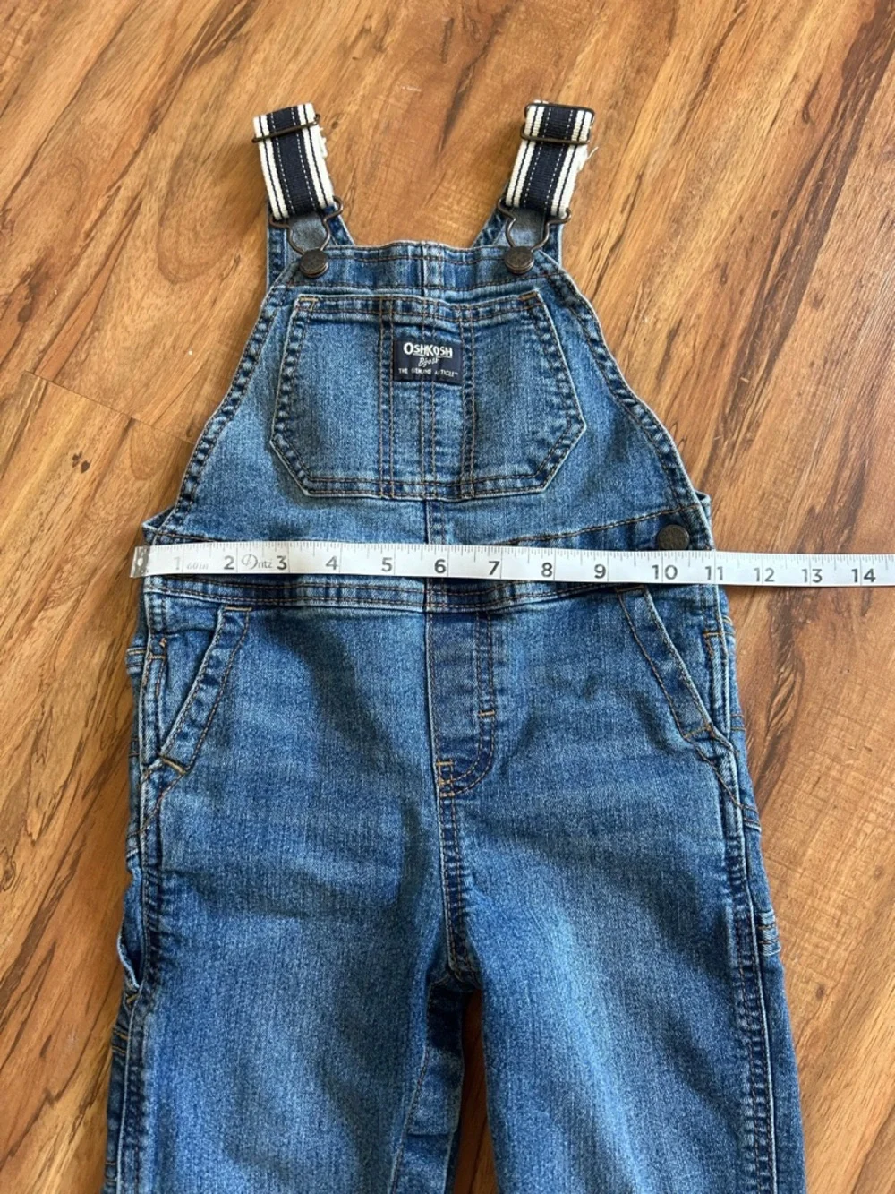 Oshkosh Vestbak Denim Snap Overalls Baby Size 24 Mon